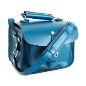 John Fluevog Blue Leather Stephanie Bag